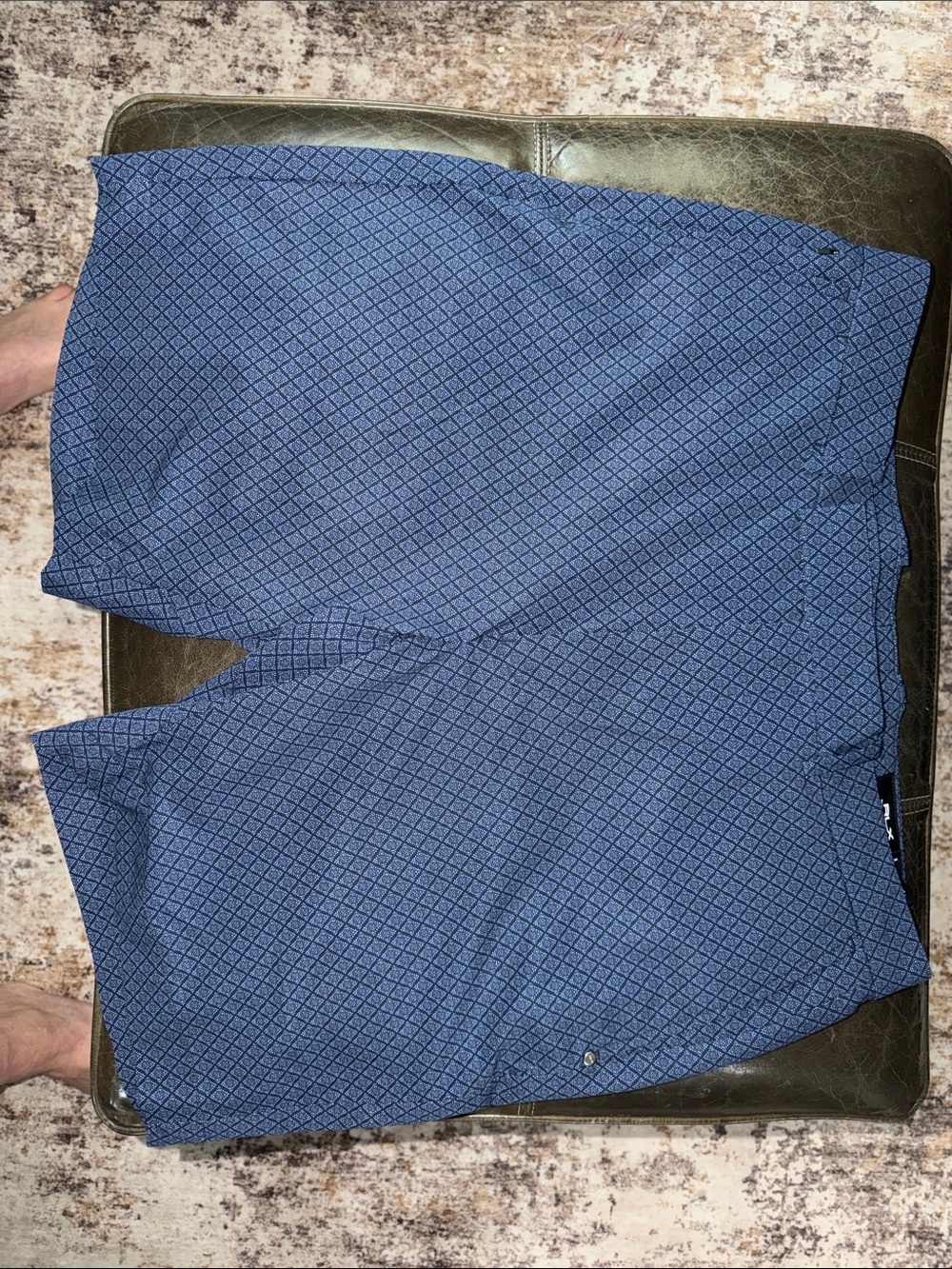 Ralph Lauren Navy Blue Geometric Swim Shorts